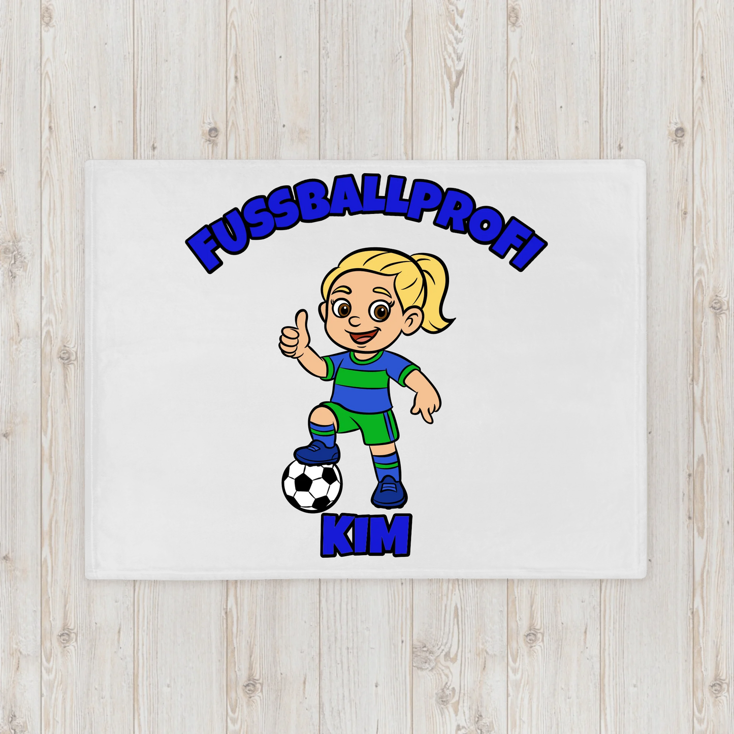 Personalisierte Kuscheldecke Fußballerin