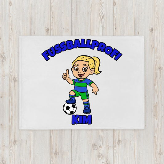 Personalisierte Kuscheldecke Fußballerin
