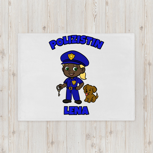 Personalisierte Kuscheldecke Polizistin