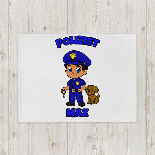 Personalisierte Kuscheldecke Polizist