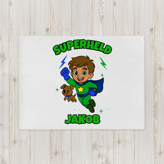 Personalisierte Kuscheldecke Superheld